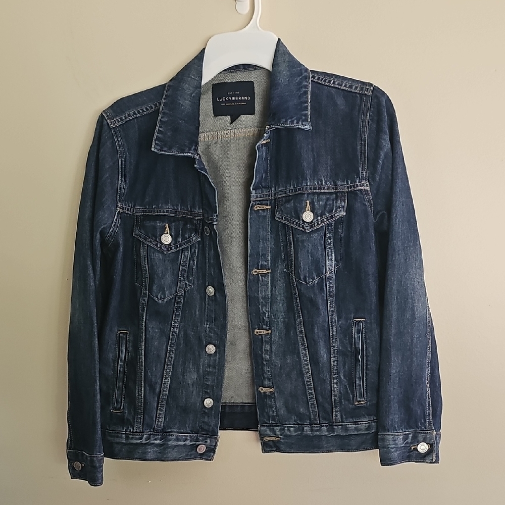 Lucky Brand Men's Dark Blue Denim Jacket